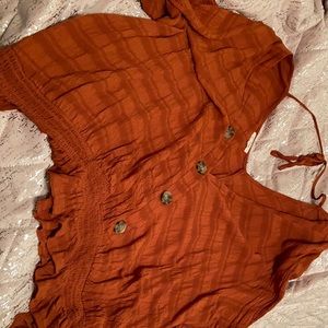 Orange dressy shirt